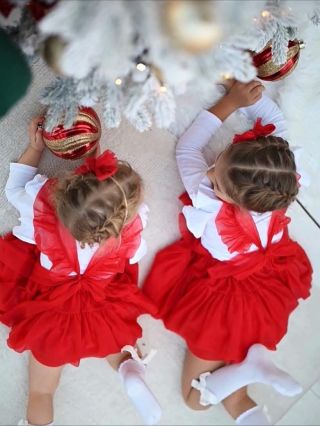 Krásna vianočná červená tylová suknička, ktorú ste si žiadali doskladniť najviac ♥️ V ponuke posledné kusy 80/86, 92/98,...